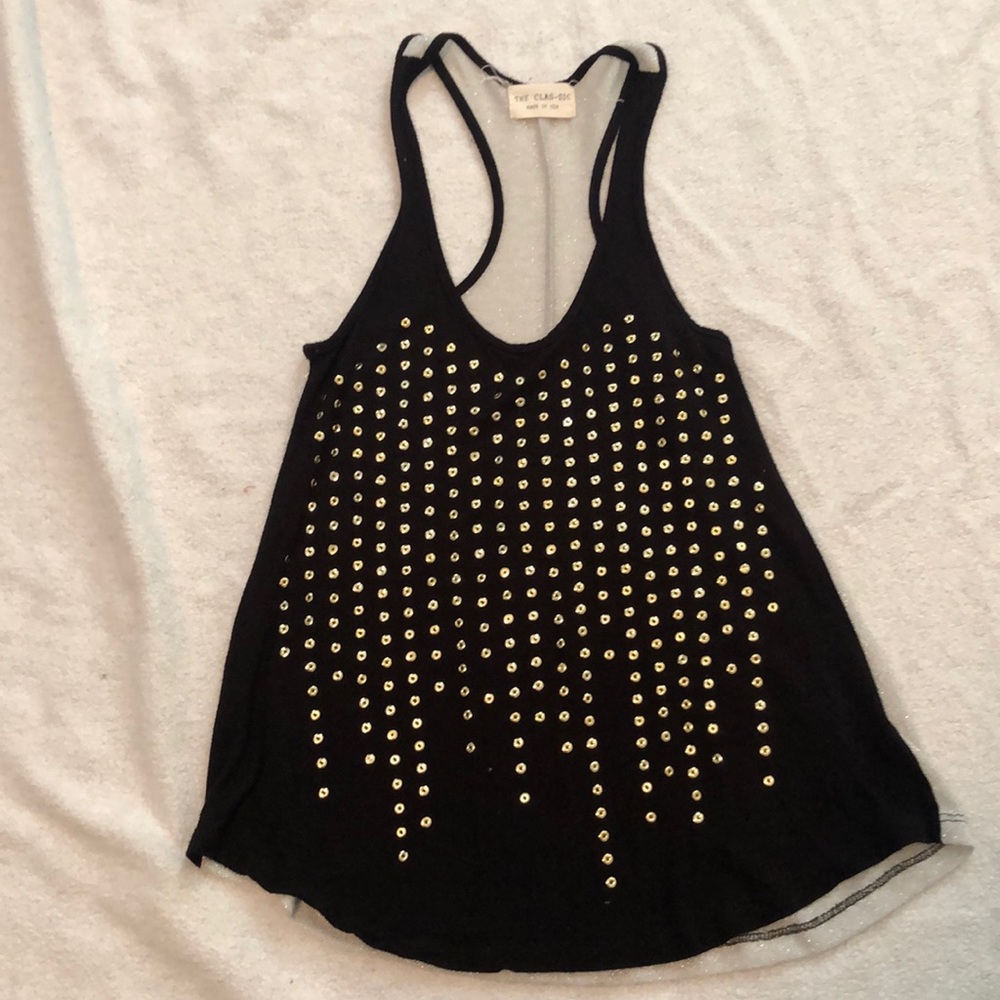 Gold studded tank top